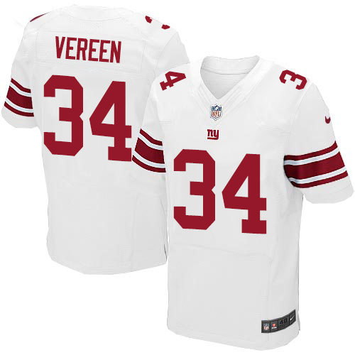 Men's Elite Shane Vereen Nike Jersey White Road - #34 NFL New York Giants